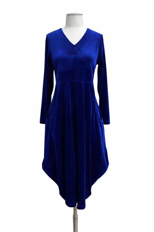 Bittermoon Velvet Carly Dress - Royal Blue