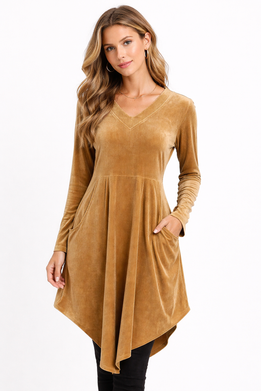 Bittermoon Velvet Carly Dress - Gold