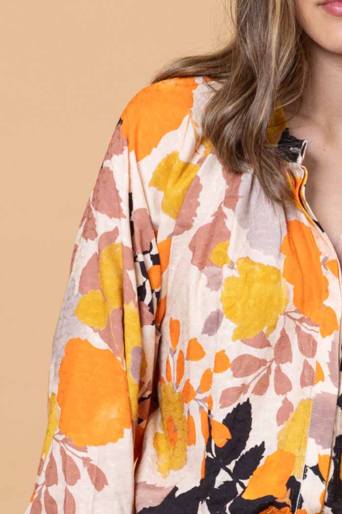 Fia Shirt - Orange Floral