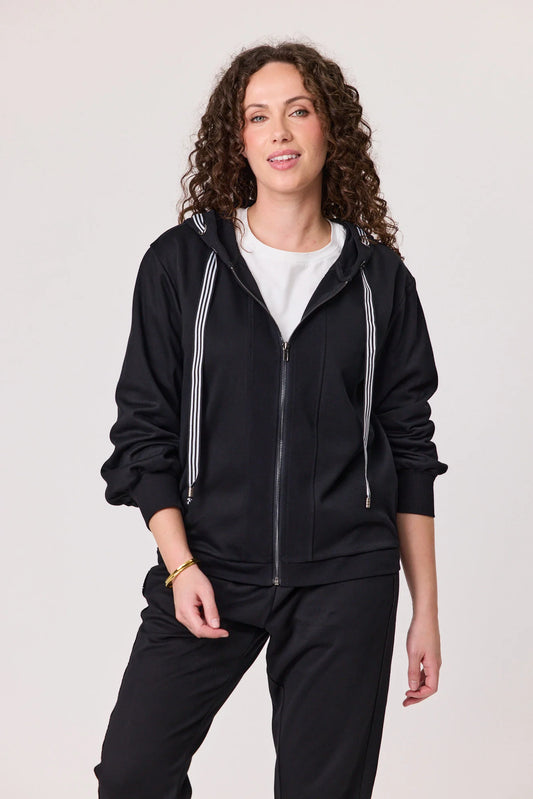 Aspen Hooded Fleece Jacket - Black