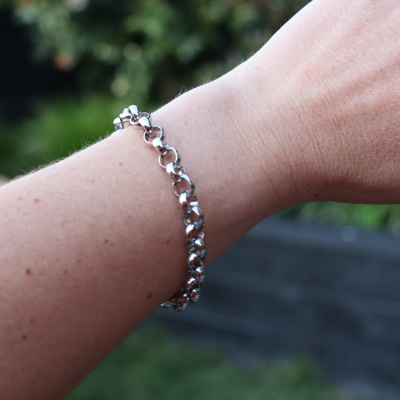 Steel Me Silver Belcher Chain Necklace