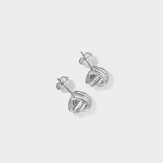 Bijoux Silver Knot Earrings
