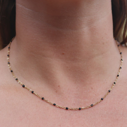 Steel Me Boho Black Necklace