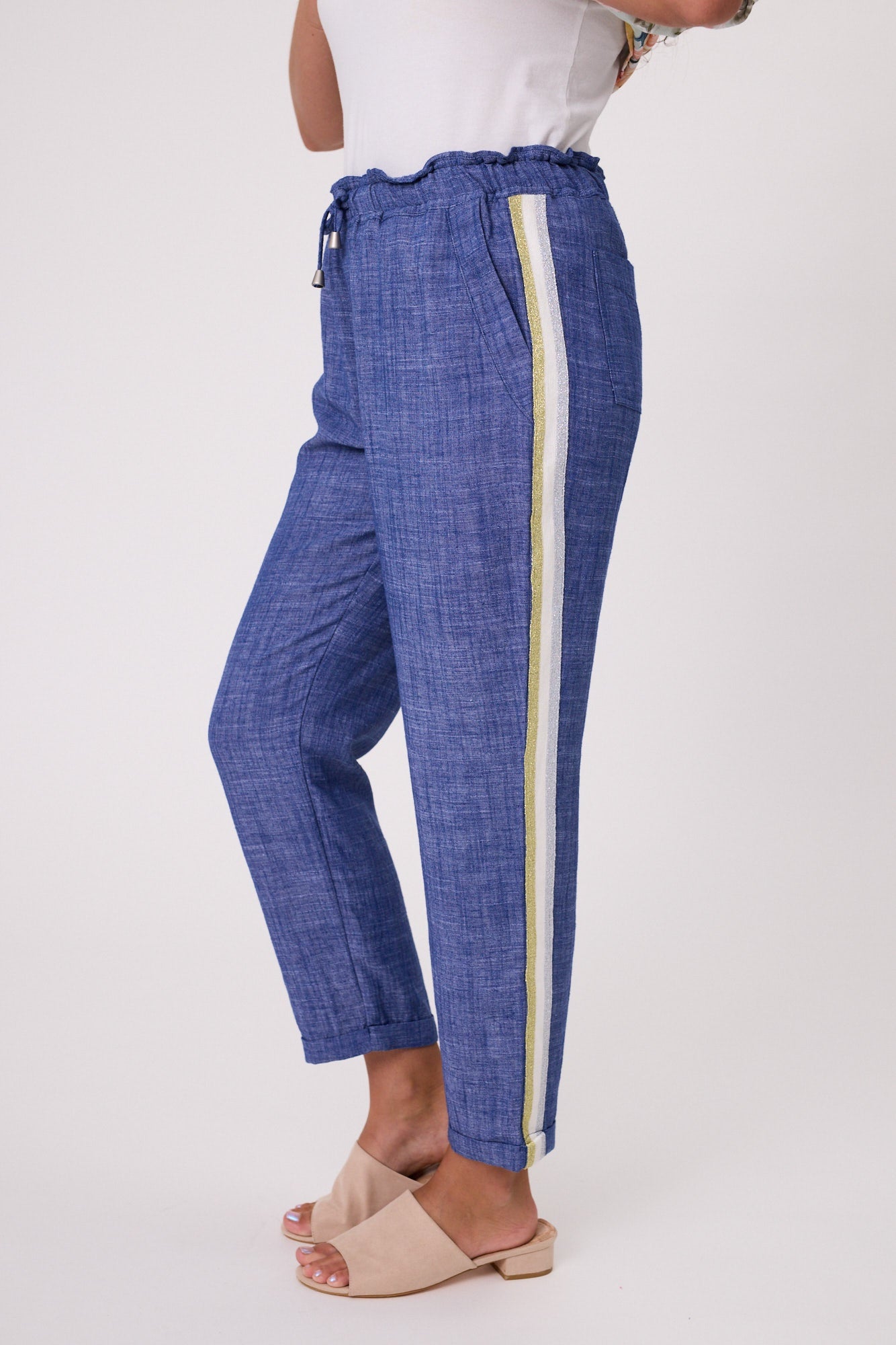 Venice Linen Pant - Denim