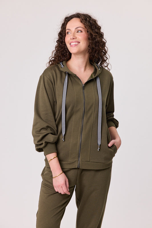 Aspen Hooded Fleece Jacket - Black