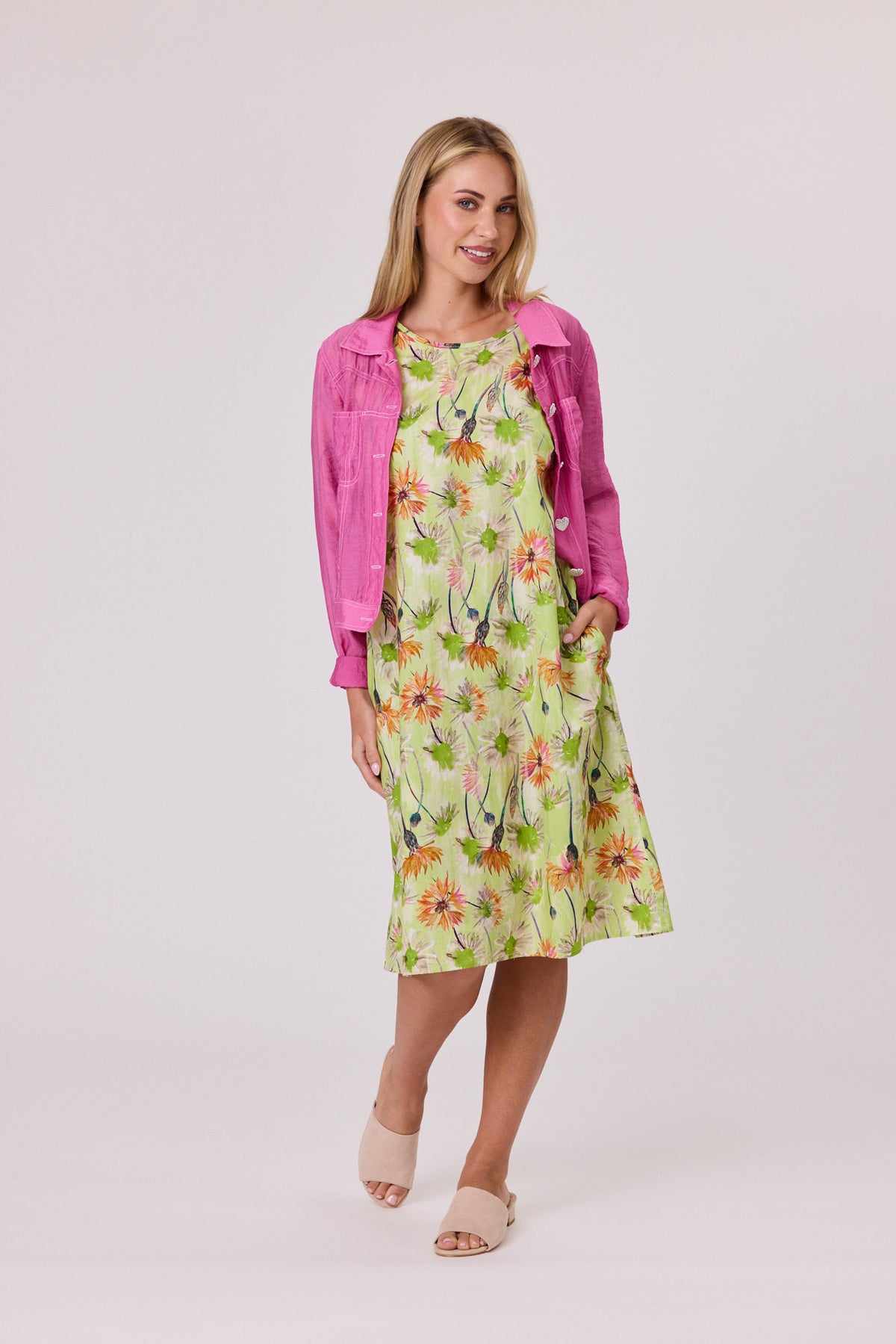 Valencia Voile Jacket - Pink/White