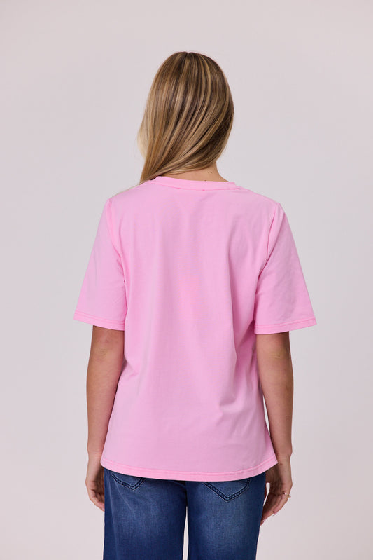 Pearl Bow T-Shirt - Pale Pink
