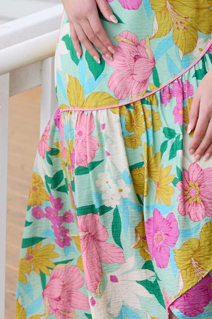 Josie Maxi Dress - Green Floral