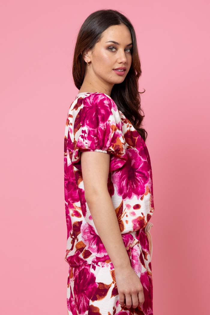Paloma Blouse - Pink Floral
