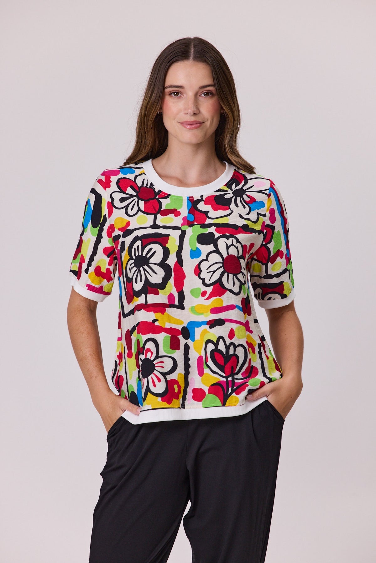 Groovy Garden Top - Cerise