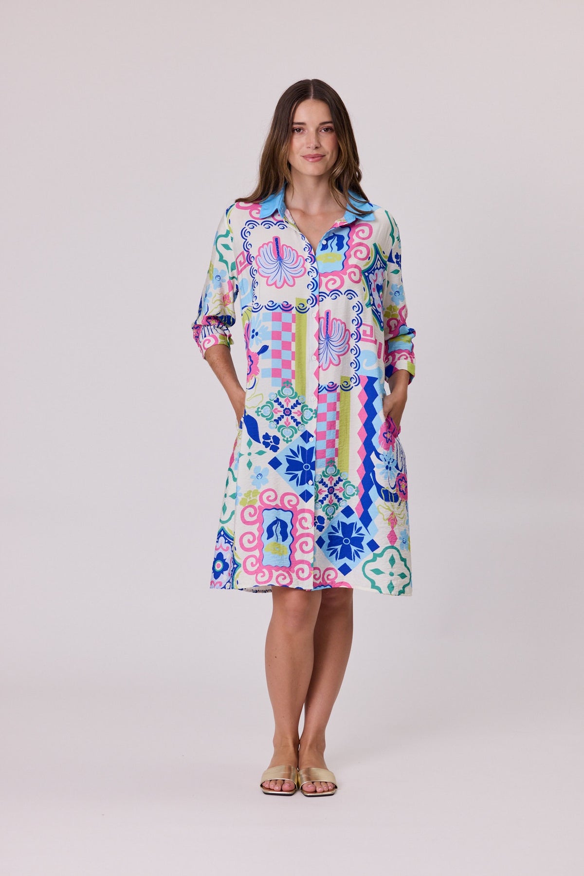 Muse Shirt Dress - White