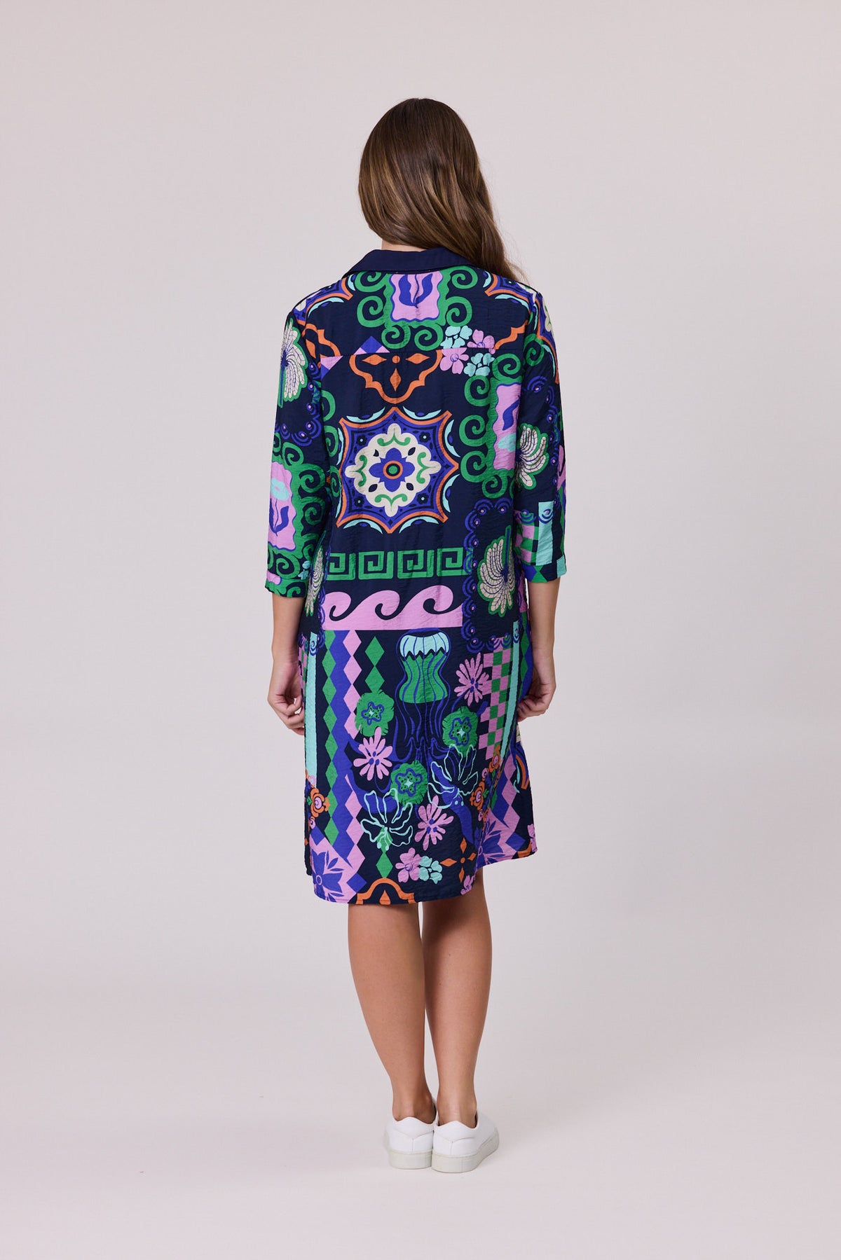Muse Shirt Dress - Navy