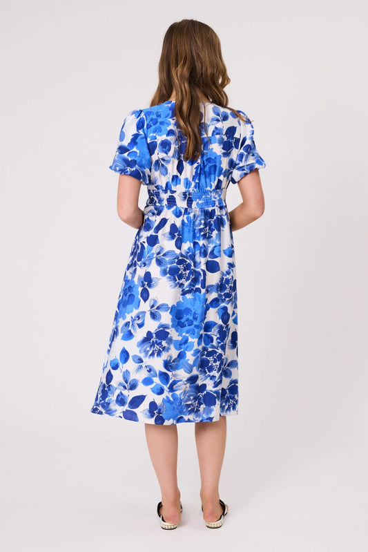 Hazel Mock Crossover Dress - White