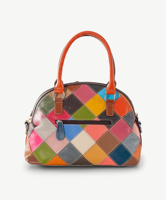Floral Delight - Leather Tote Bag