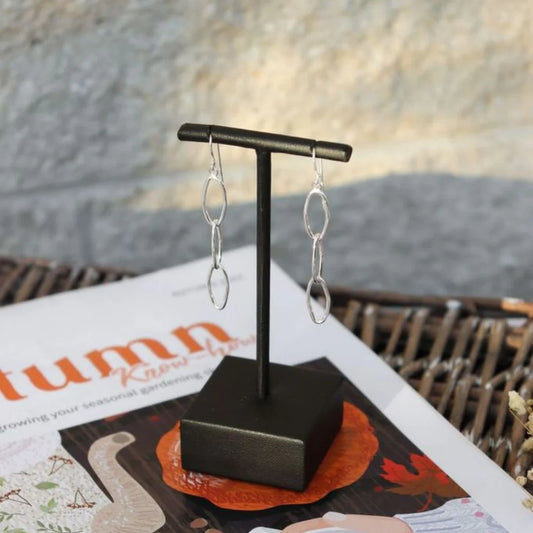 Forte -Oval Link Sterling Silver Fine Earrings