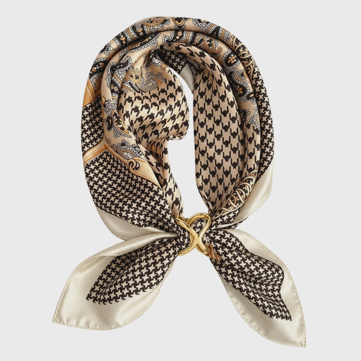 Gold X Scarf Ring