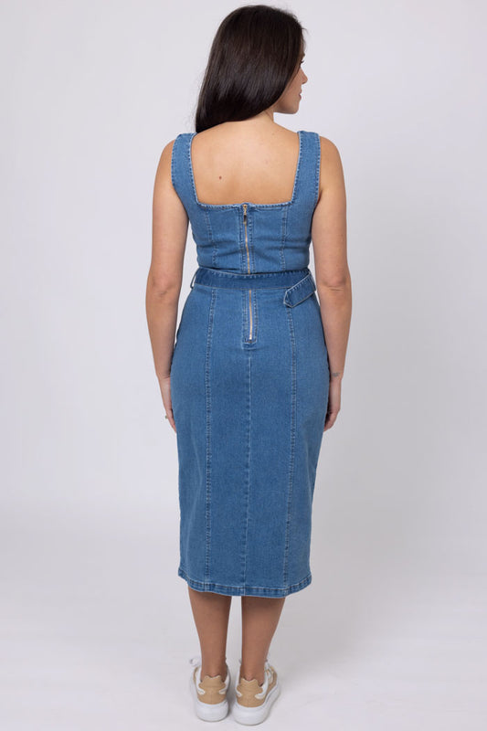Mandy Denim Midi Dress
