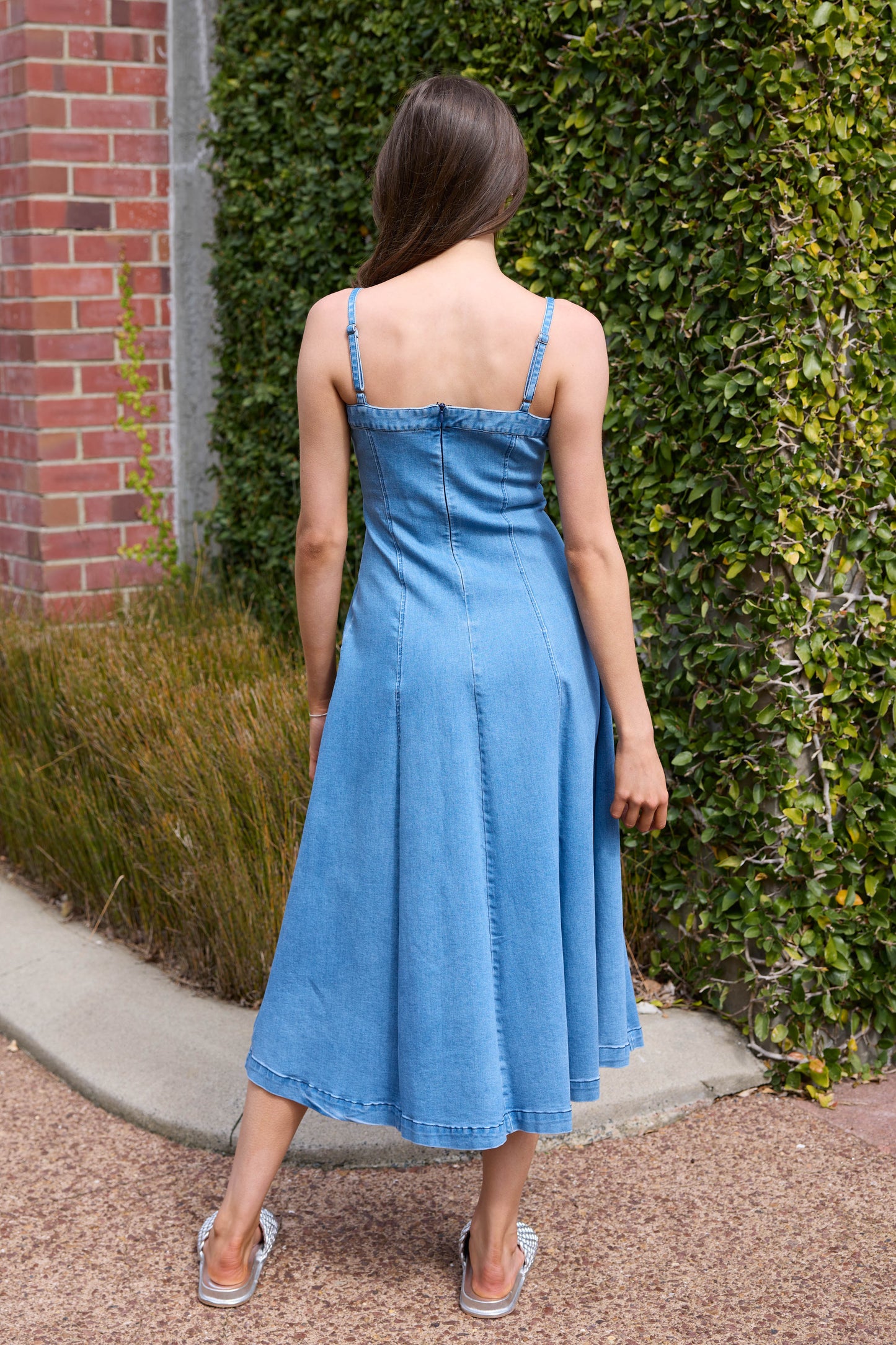 Alaia Denim Midi Dress