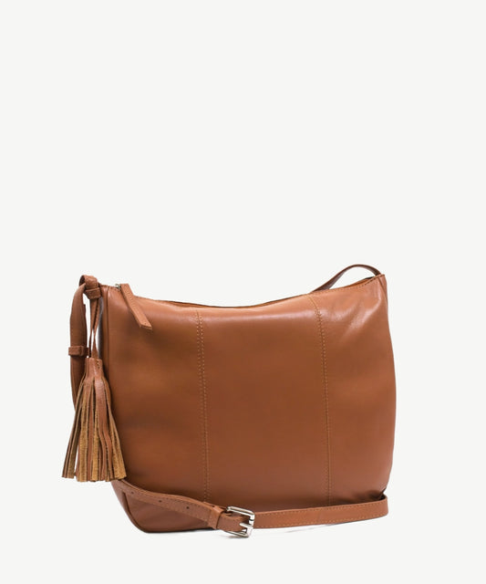 Jasmine Leather Cross Body Bag - Tan