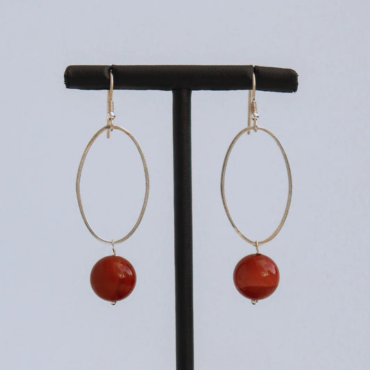 La Pierre Cinnamon Mookaite Earrings