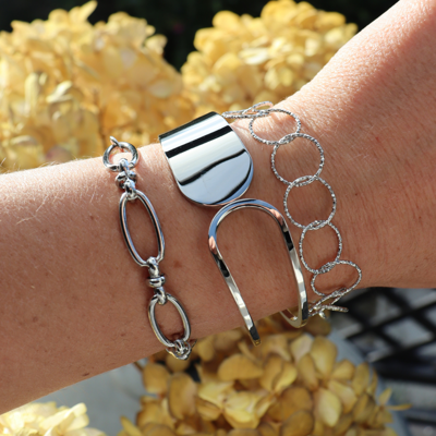 Steel Me -Silver Polar Cuff Bracelet