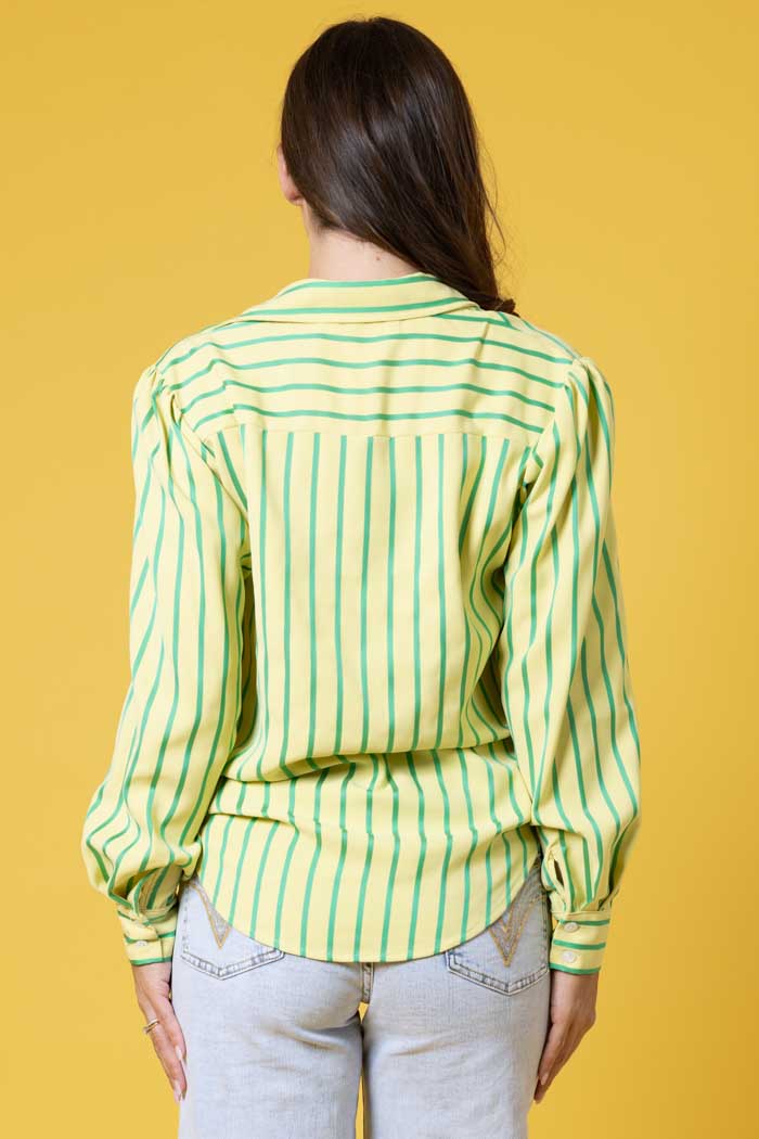 Emma Green/Lemon Stripe Shirt
