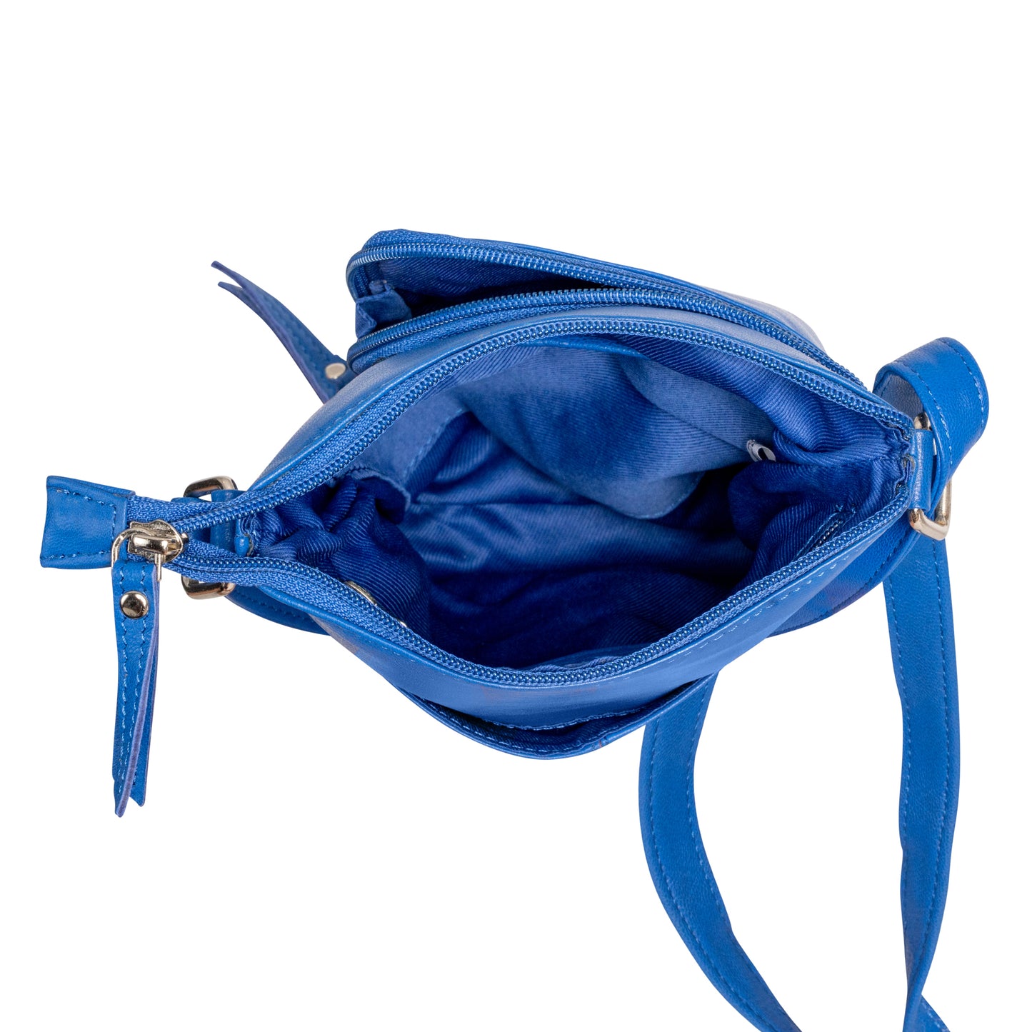 Greenwood Leather Cross-Body Bag - Royal Blue