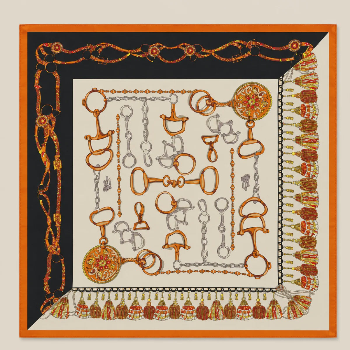 CARTER Equestrian Tassel & Bit Scarf