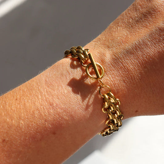 Steel Me Cici Gold Fob Bracelet