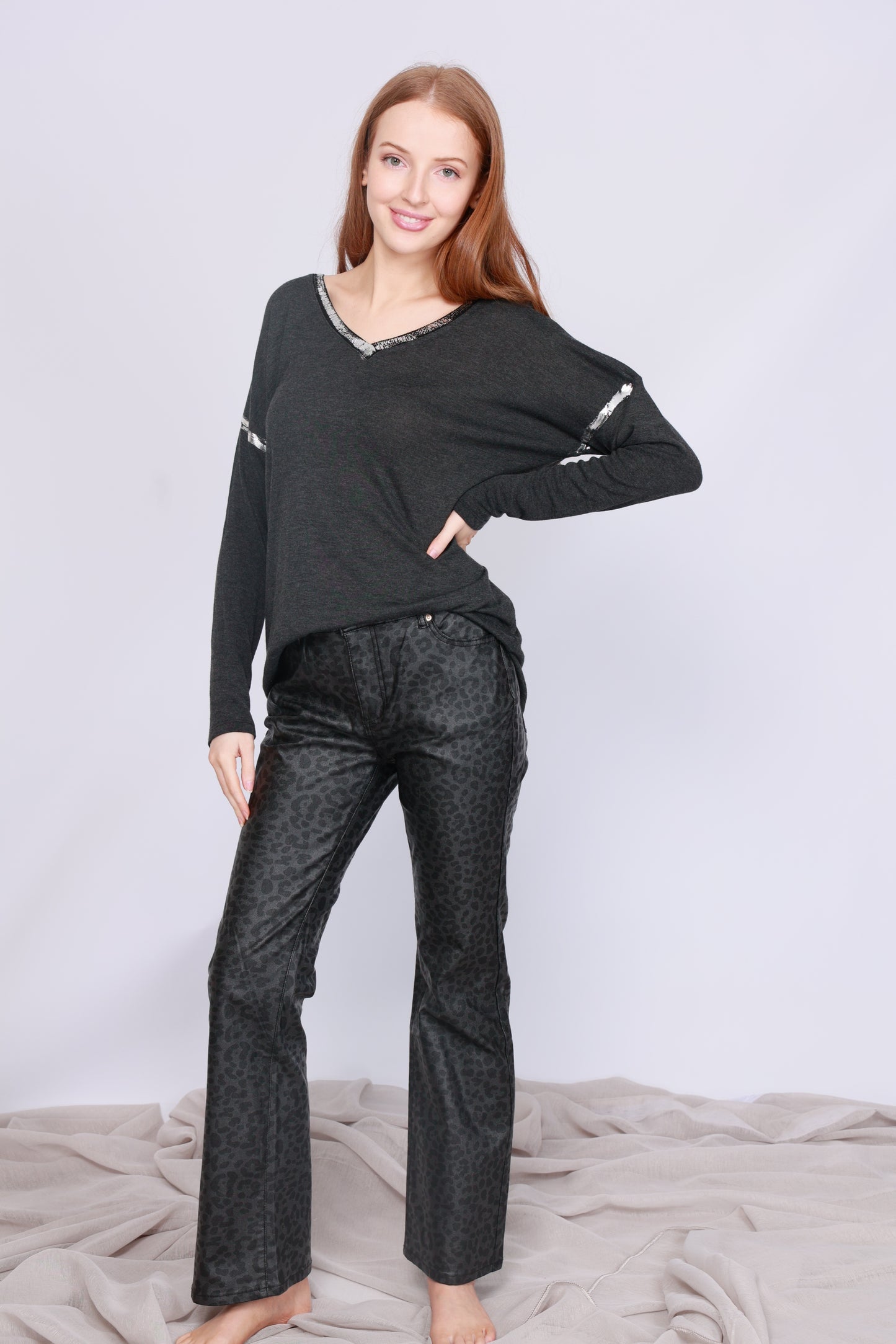 Onado Jeans - Black Print