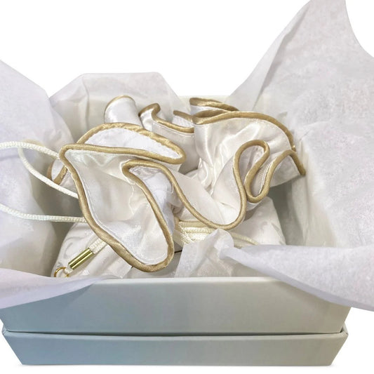 FV - White Jewellery Pouch In Gift Box