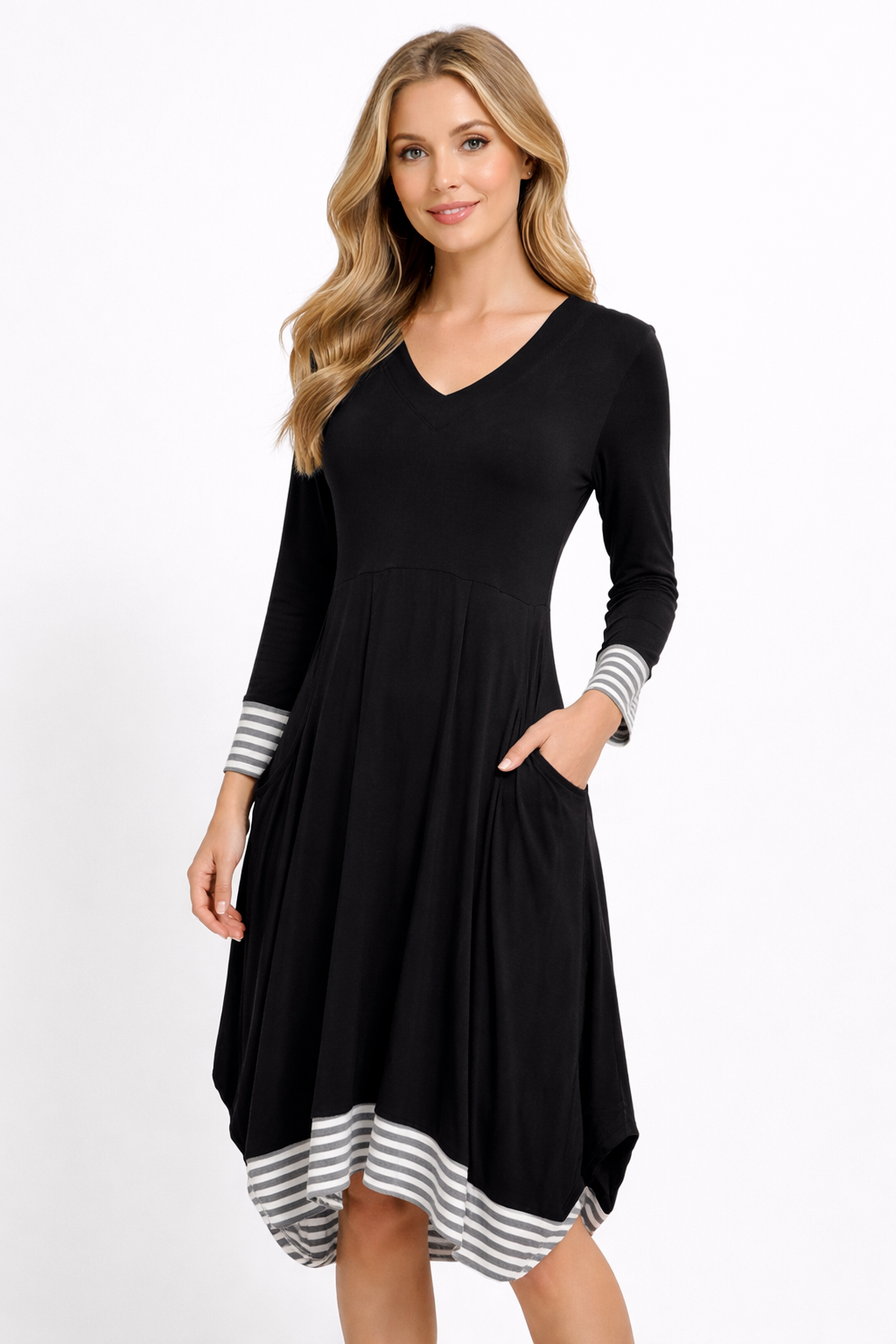 BM - Carly Dress - Stripe Trim