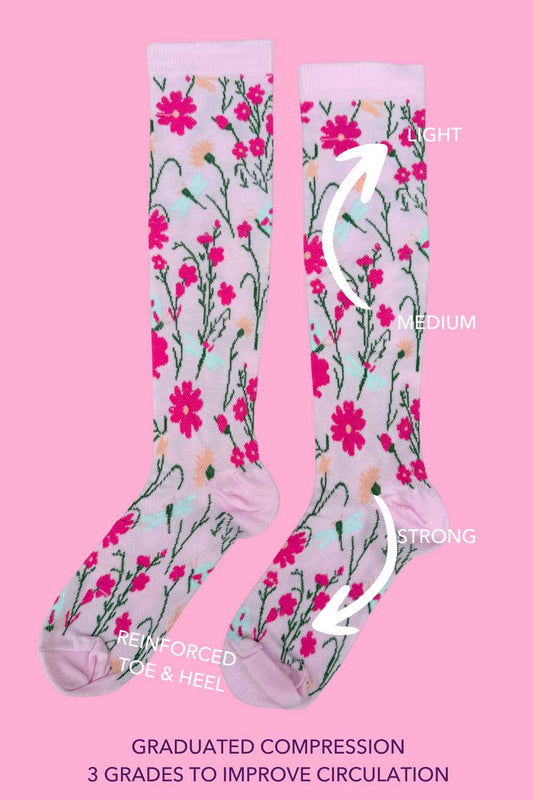 AS - Compression Socks - Blush Meadow