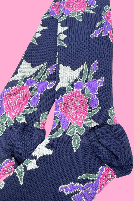 AS - Compression Socks - Navy Botanica