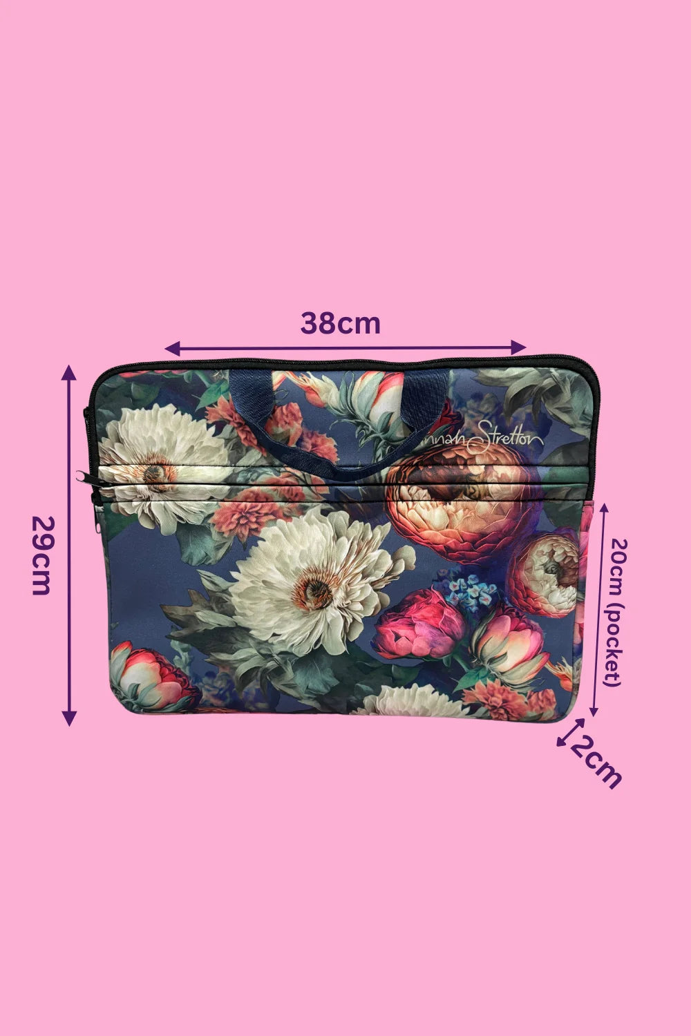 Annah Stretton Laptop Case With Handle -Lover's Bouquet