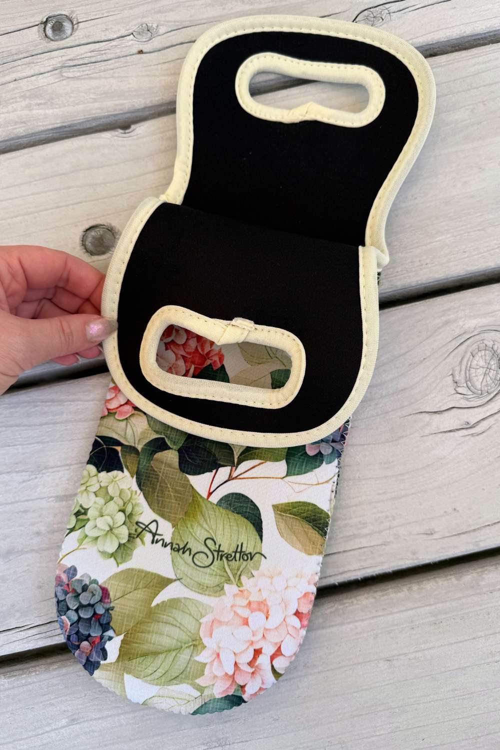 AS Neoprene Wine Bag - Hydrangea Pretty