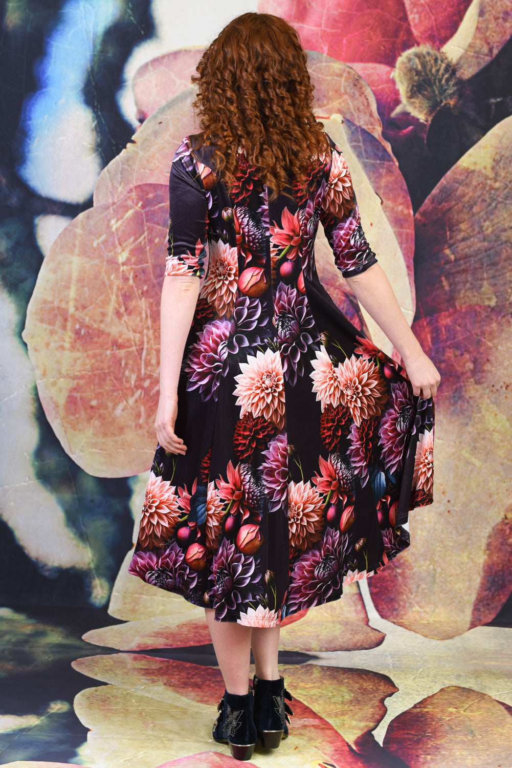 Jude Jem Velvet Dress - Dahlia Wine