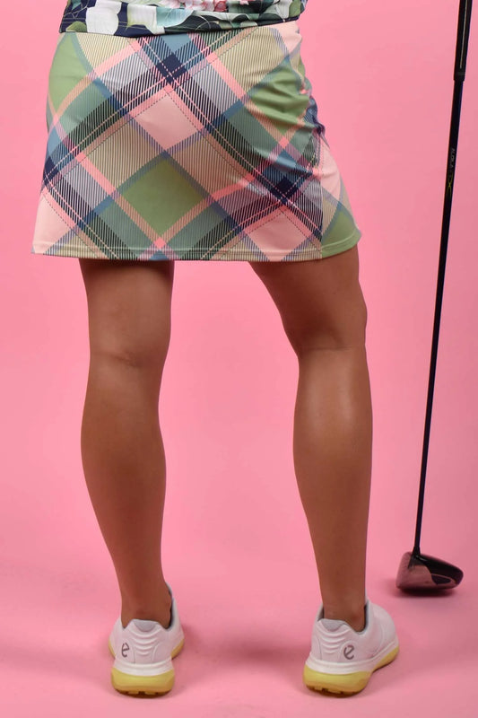 Nelly Skort - Green Plaid