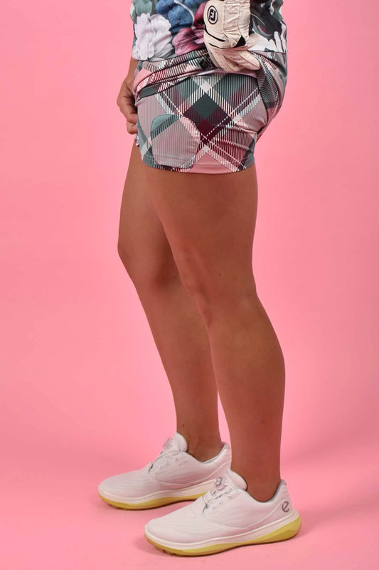 Nelly Skort - Pink Plaid