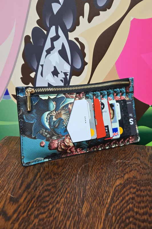 Petite Wallet - Blue Bloom