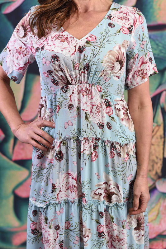 Pretty As A Picture Dress - Roseberry Cluster