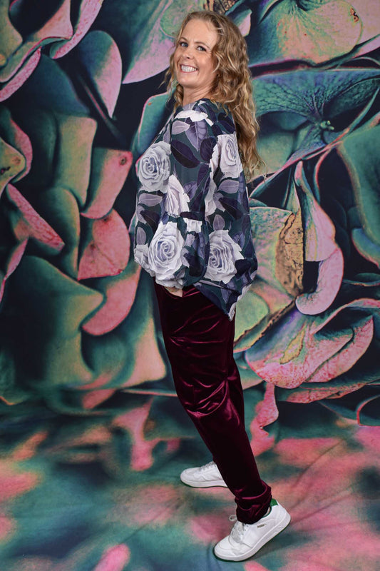 Vesta Vena Pant - Burgundy