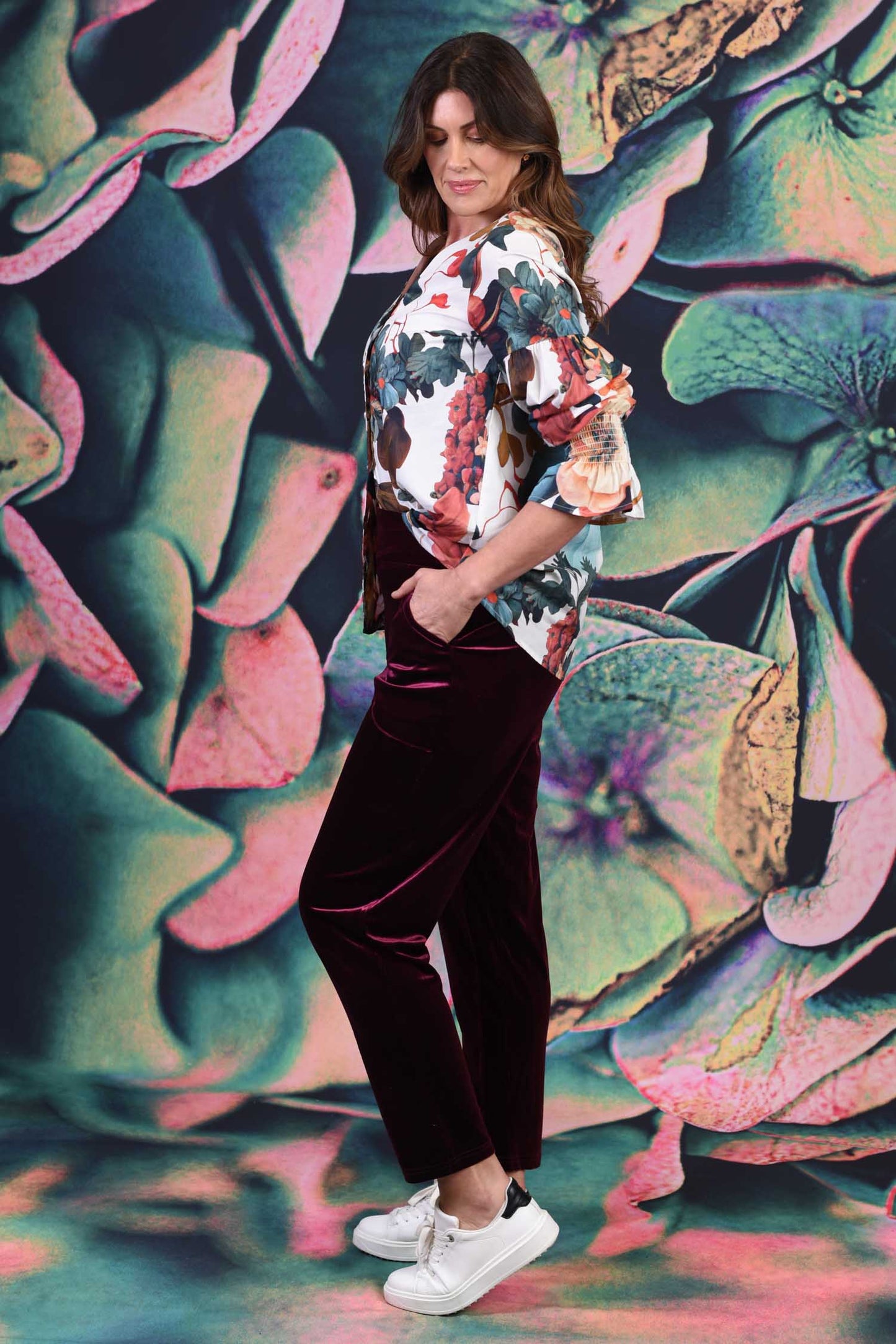 Vesta Vena Pant - Burgundy