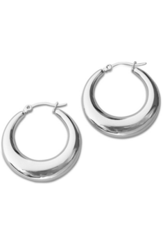 FV Silver 30mm Hollow Hoop Earrings