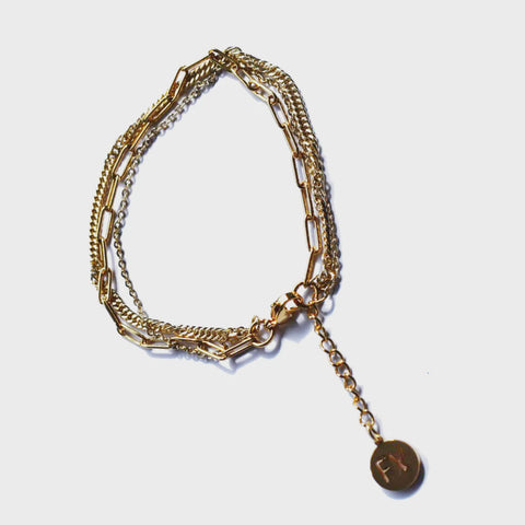 Steel Me 3 Chain YG Bracelet