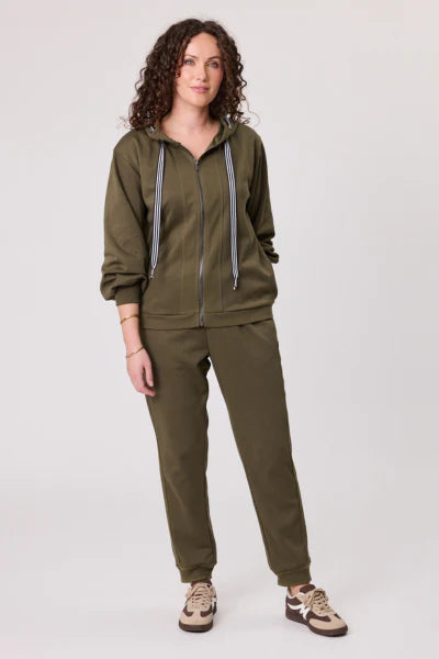 Aspen Hooded Fleece Jacket - Khaki