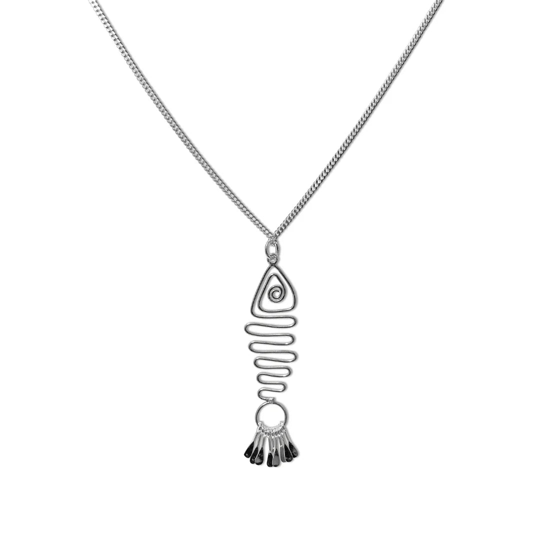 Bijoux Sterling Silver Fish Necklace