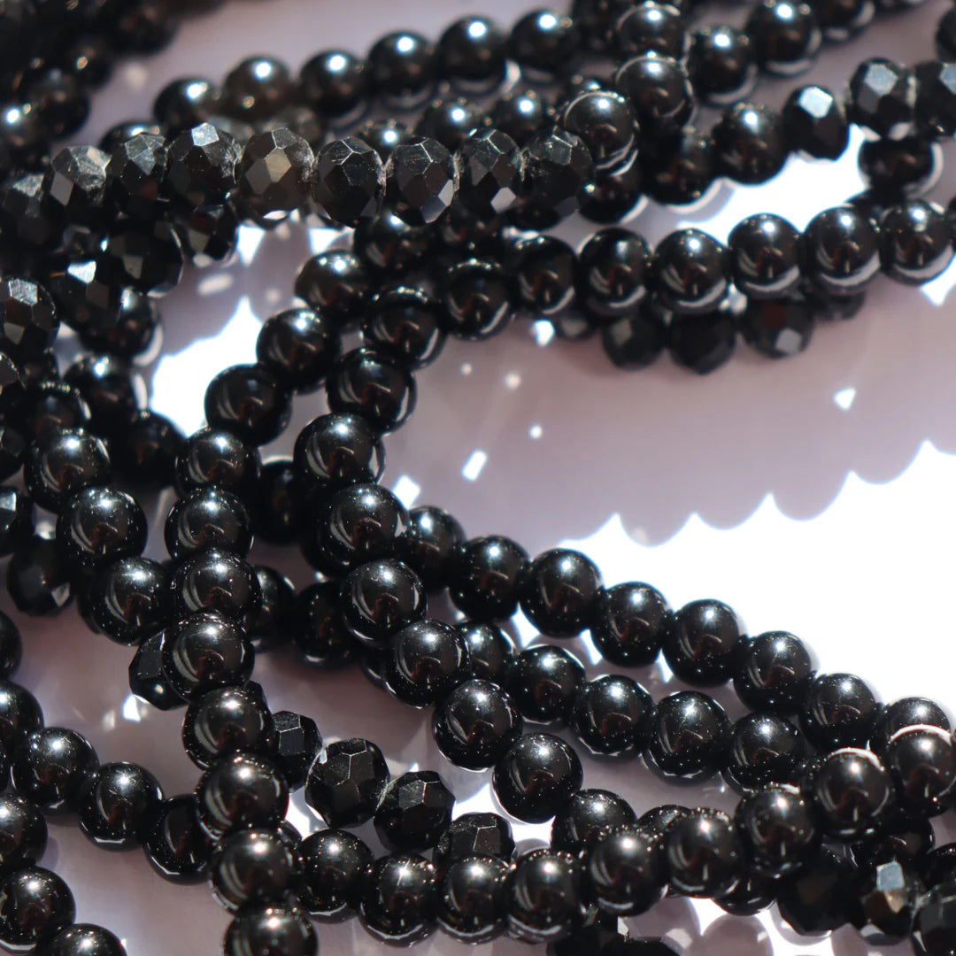 Black Edit Bead Long Necklace