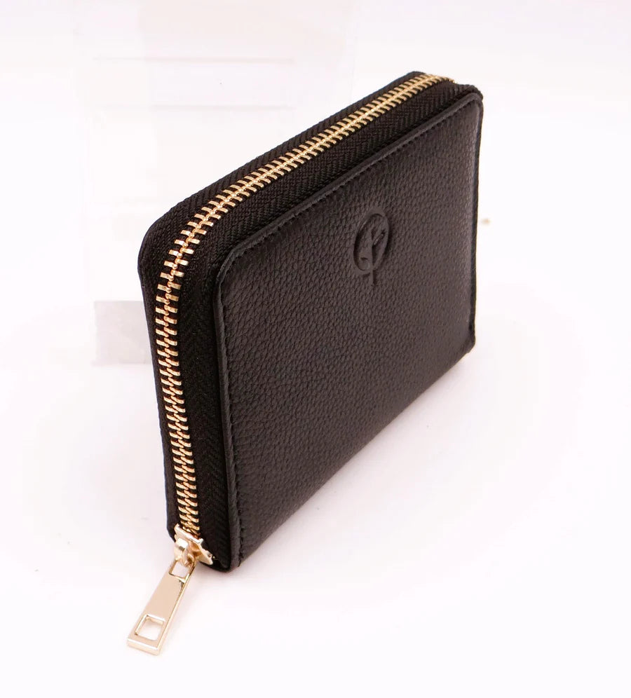 Zipped Leather Wallet - Cards, Coins, Notes