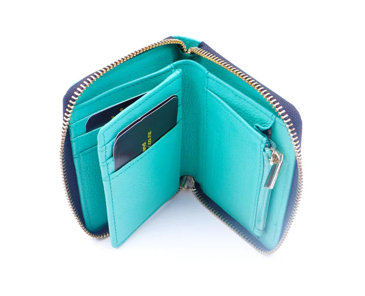Zipped Leather Wallet - Cards, Coins, Notes